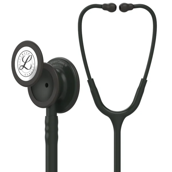 3M™ Littmann® Classic III™ Monitoring Stethoscope, Black Edition Chestpiece, Black Tube, 27 in, 5803