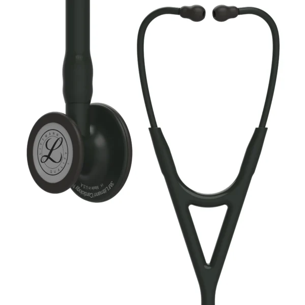 3M™ Littmann® Cardiology IV™ Diagnostic Stethoscope, Black-Finish Chestpiece, Black Tube, Stem, 6163