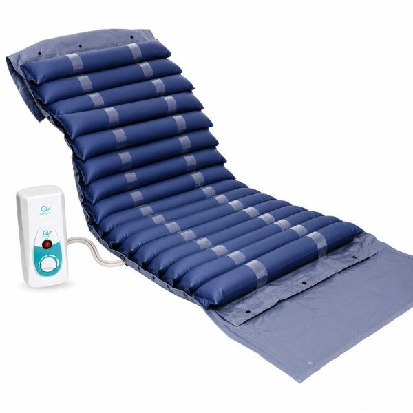 Q DEVICES Portable Tubular Anti-Decubitus Air Mattress, Mattress with Pump, for Hospital or Home Care, Bed Sore Prevention, Alternative Pressure Therapy, Pressure Ulcer Healing