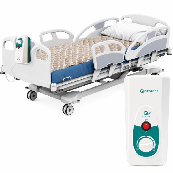 Q DEVICES Portable Bubble Air Mattress with Compressor, Helps Prevent Bed Sore & Ulcers, Alternative Pressure Therapy, Anti-Decubitus Anti-Bedsore Bubble Pad Mattress