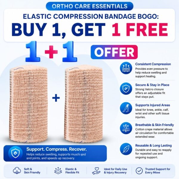 Q DEVICES Elastic Compression Bandage – Buy 1 Get 1 FREE